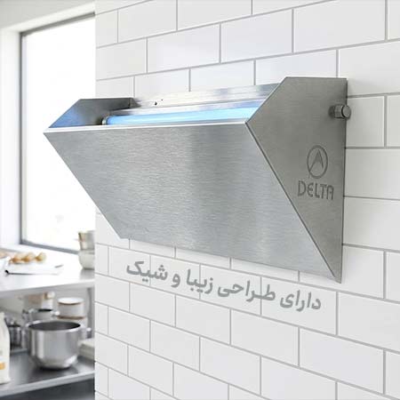 دستگاه حشره کش برقی با تله چسبی  deltrap مدل دیواری استیل DS160